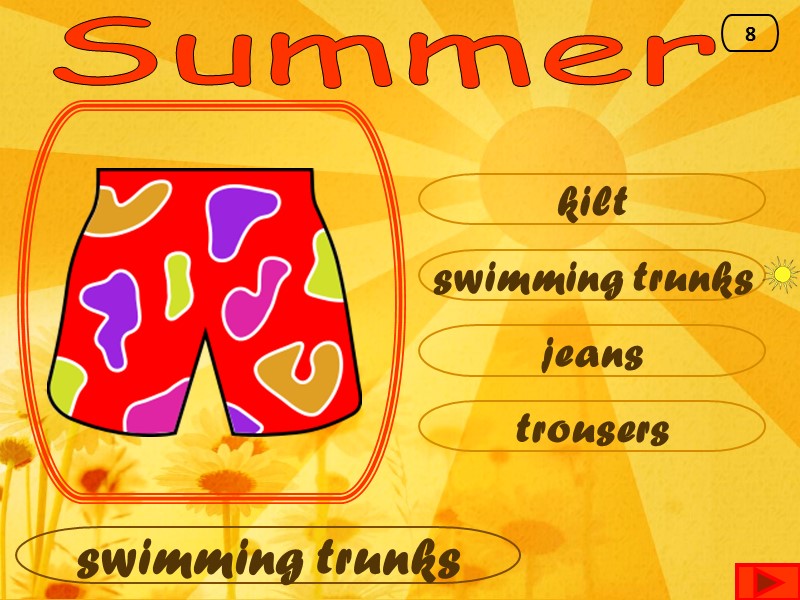 Summer swimming trunks kilt jeans trousers swimming trunks 8